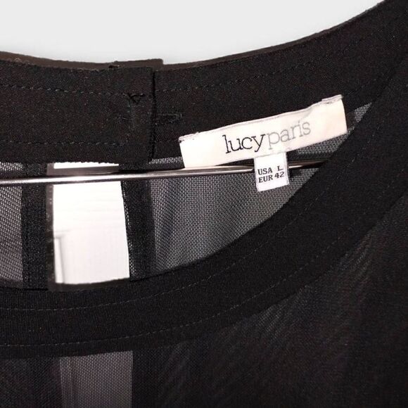 Lucy Paris Womens Dress Sz Large Black Stretch Witchycore Halloween Whimsicore - Picture 7 of 9